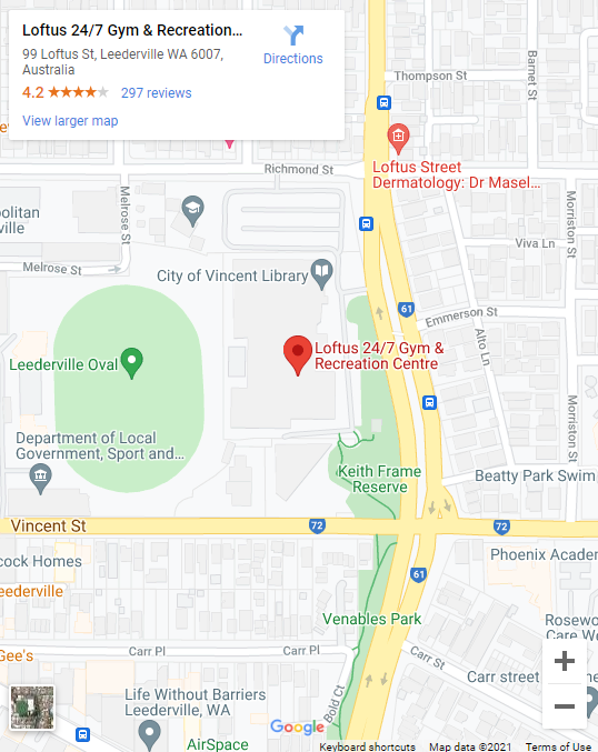 Leederville location map